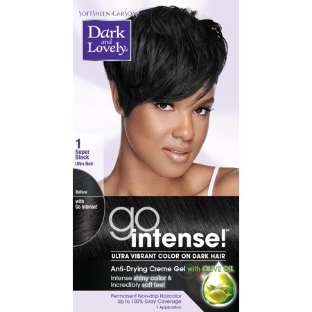 Dark & Lovely Go Intense Ultra Vibrant Permanent Hair Color, 1 Super Black