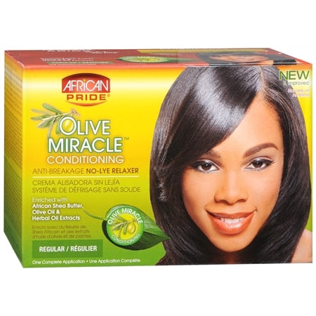 African Pride Olive Miracle Regular Deep Conditioning Anti-Breakage No-Lye Relaxer