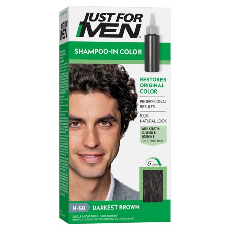 Just for Men Shampoo-in Hair Dye for Men H-50 Darkest Brown