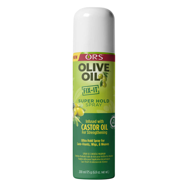 ORS Olive Oil Fix-It Super Hold Wig Grip Spray for Wigs & Weaves Grips & Holds Lace-Frontals 6.2 oz