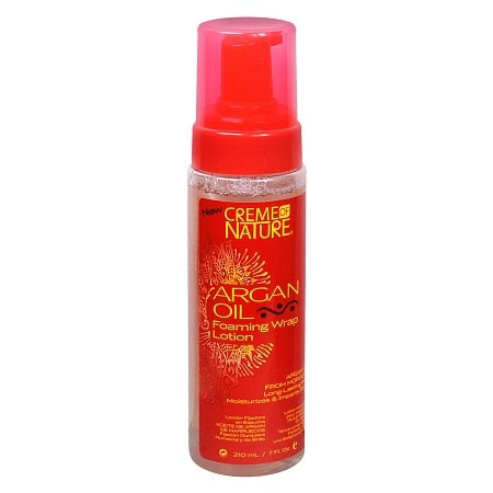 Creme of Nature Foaming Wrap Lotion, Argan Oil - 7 Fl Oz