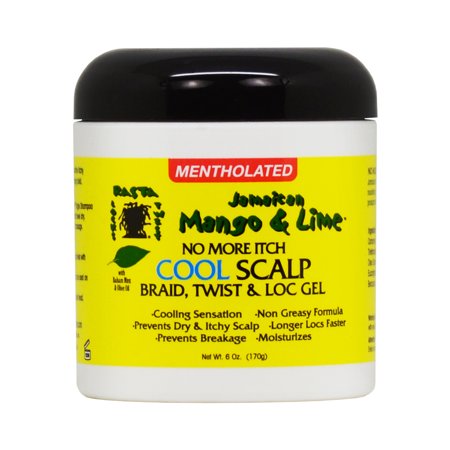 Jamaican Mango and Lime No More Itch Cool Scalp Braid Twist and Lock Hair Gel 6 Oz