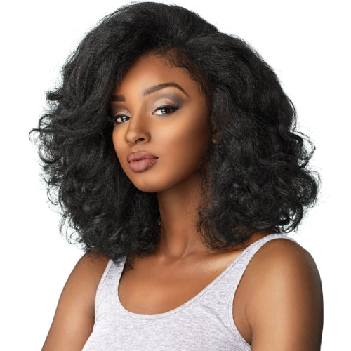 SENSATIONNEL SYNTHETIC HAIR HALF WIG INSTANT WEAVE CURLS KINKS & CO BOSS LADY