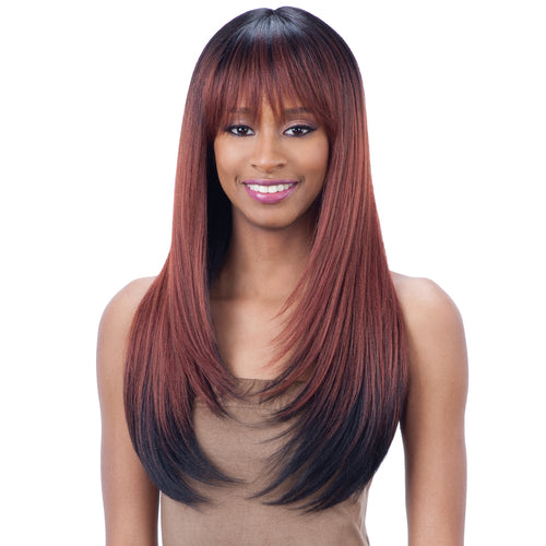 FREETRESS EQUAL SYNTHETIC HAIR LACE FRONT WIG HAND TIED ITALIAN LACE BANG BRISA