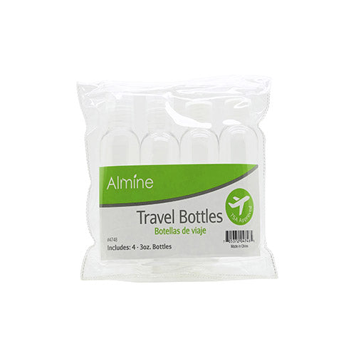 4 TRAVEL BOTTLES 3 OZ #4748 | ALMINE