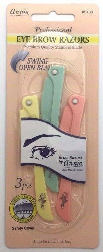 ANNIE EYE BROW FOLDING RAZORS 3PCS